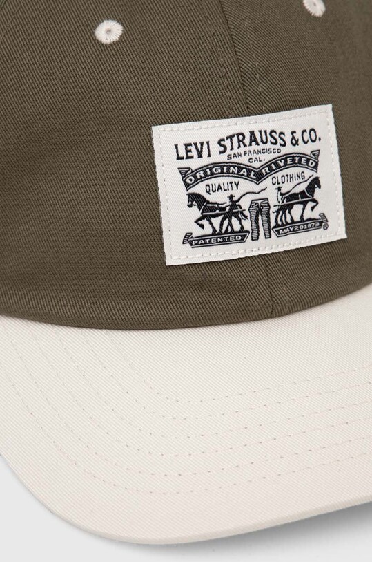 Levi's czapka z daszkiem bawełniana 000A9.0002 zielony AW24