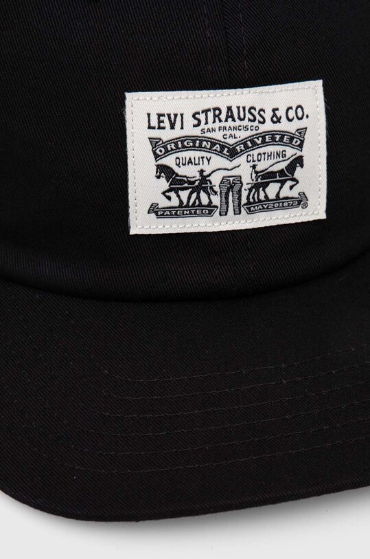 Бавовняна бейсболка Levi's 000A9.0000 чорний AW24