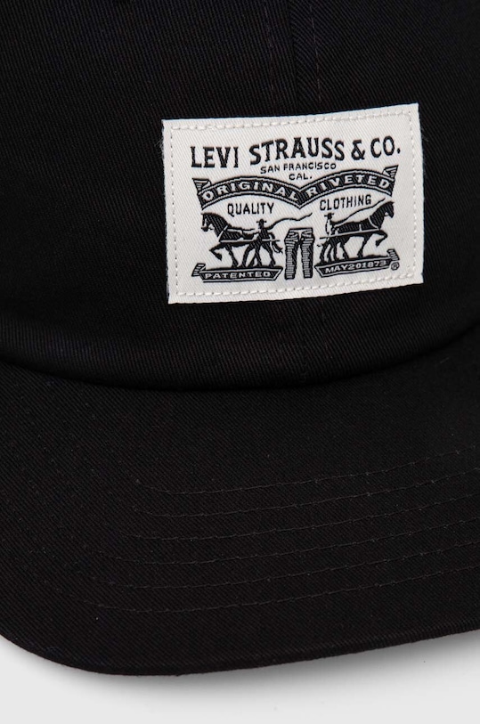 Bavlněná baseballová čepice Levi's 000A9.0000 černá AW24