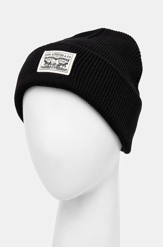 Bombažna kapa Levi's 000J4.0003 črna AW24