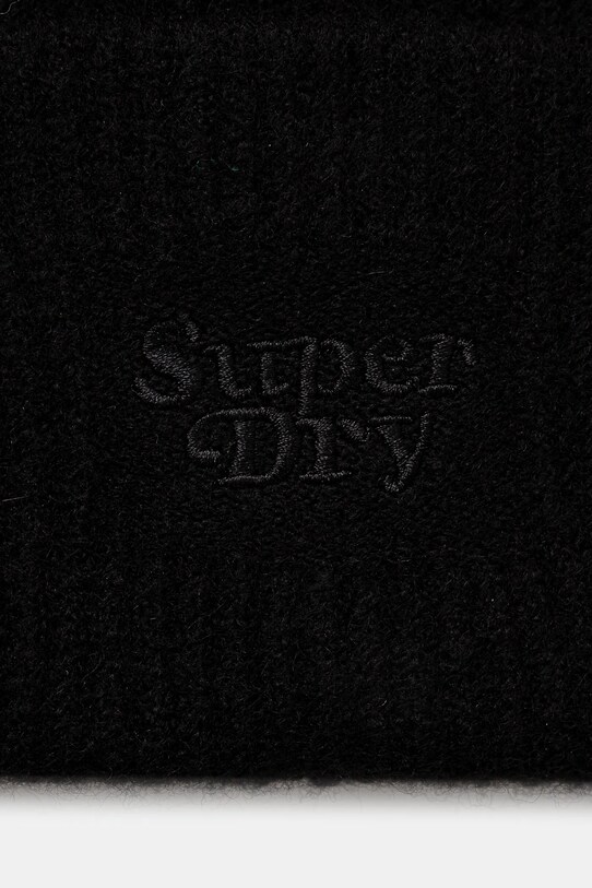 Akcesoria Superdry czapka z domieszką wełny Y9010185A.02A czarny