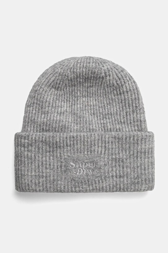 Čiapka s prímesou vlny Superdry s prímesou vlny sivá Y9010185A.2XF