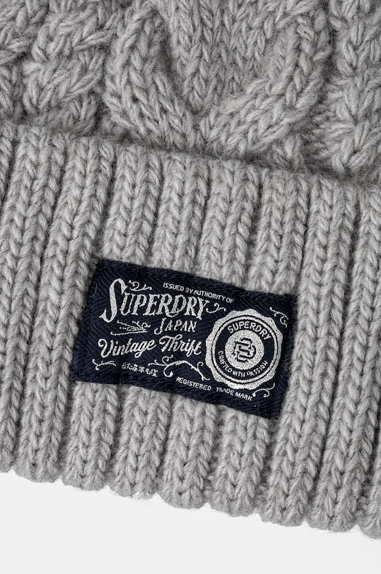 Akcesoria Superdry czapka z domieszką wełny Y9010189A.63Q szary