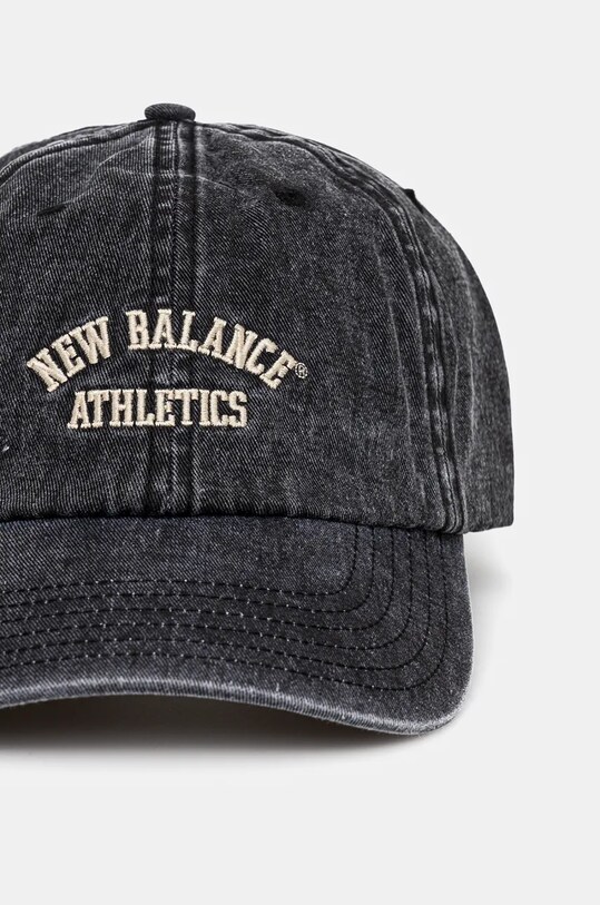 New Balance șapcă de baseball din bumbac LAH43014BK negru AW24