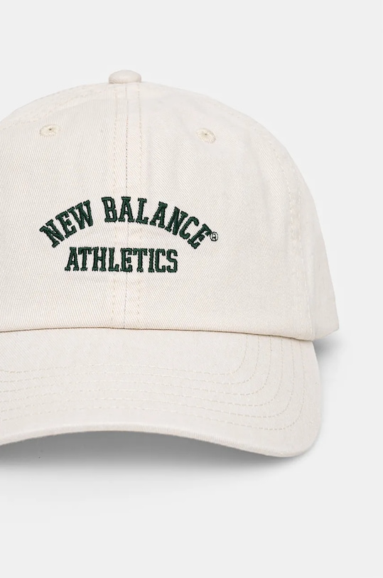 Bavlněná baseballová čepice New Balance LAH43014LIN béžová AW24