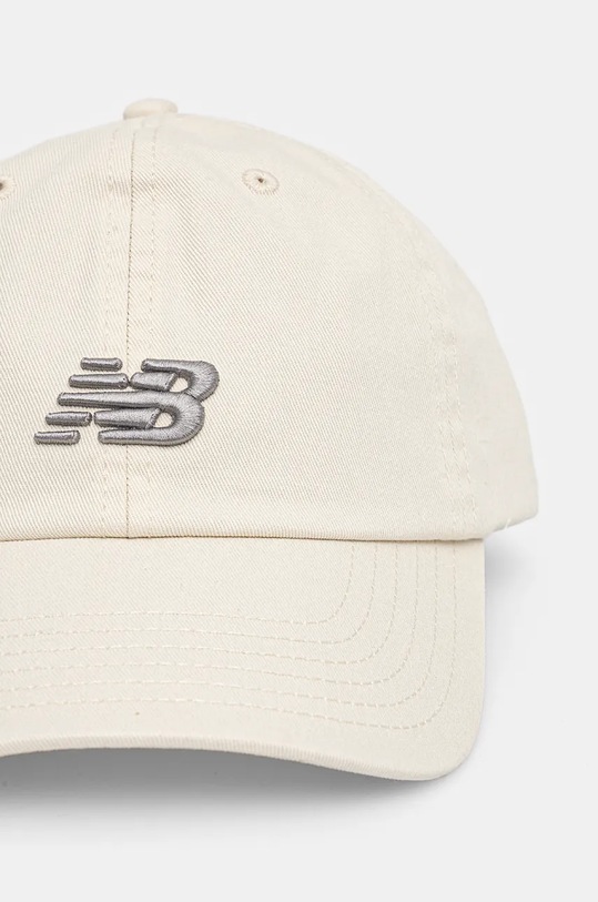 New Balance czapka z daszkiem bawełniana LAH91014LIN beżowy AW24