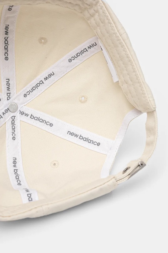 New Balance czapka z daszkiem bawełniana beżowy LAH91014LIN