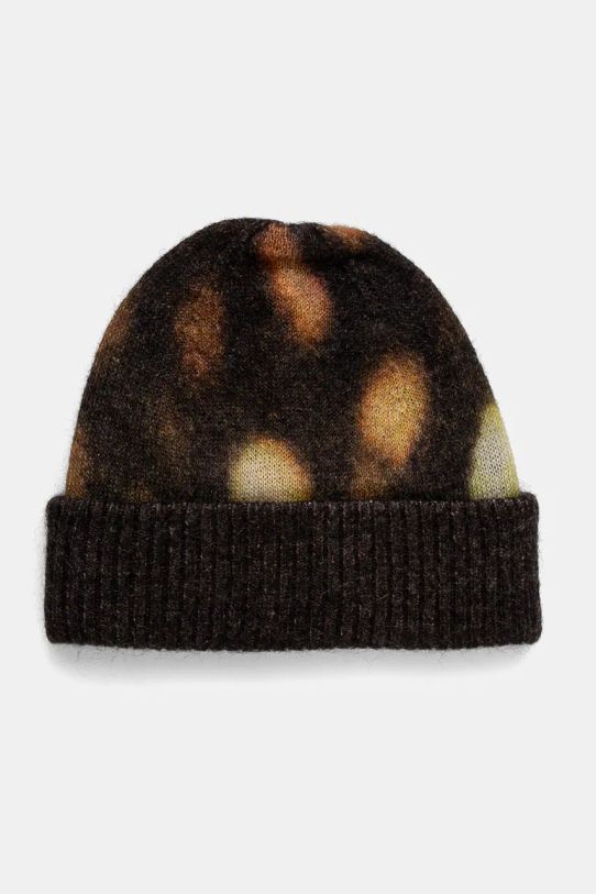 A.P.C. czapka wełniana bonnet tail wełna brązowy WOART.M25086