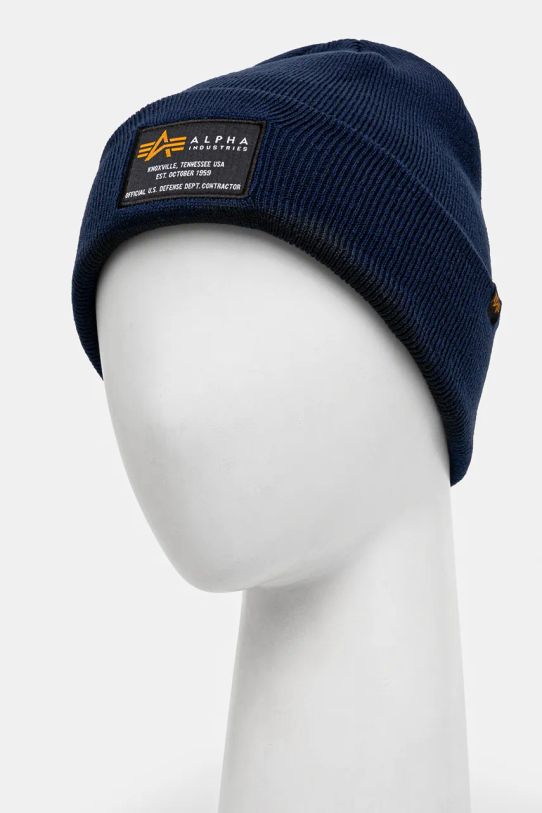 Аксессуары Шапка Alpha Industries Crew Beanie 128924 тёмно-синий