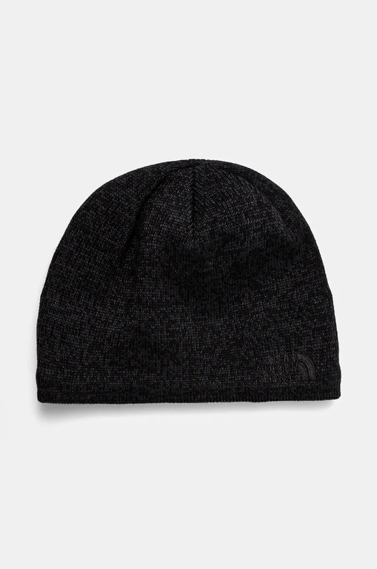 Σκουφί από μείγμα μαλλιού The North Face Jim Beanie λείο μαύρο NF0A8CQ2KS71