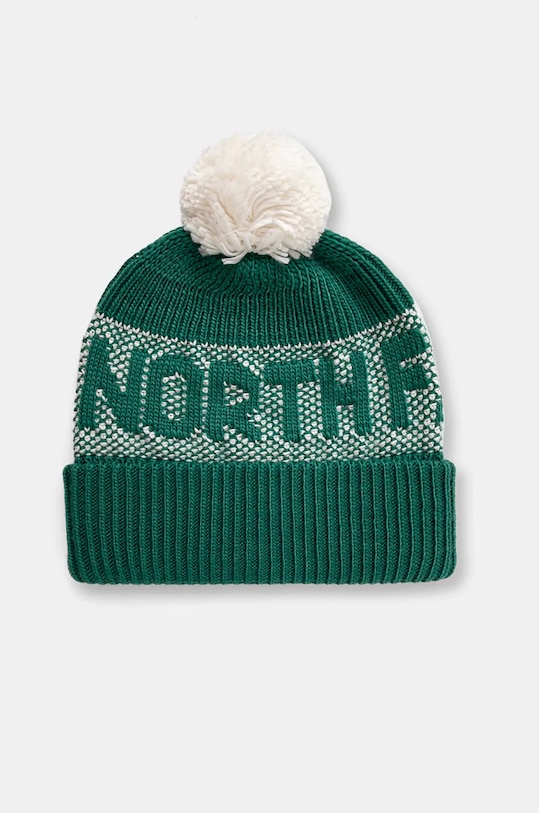 The North Face caciula Retro Cabin Beanie cu modele verde NF0A88QW84O1