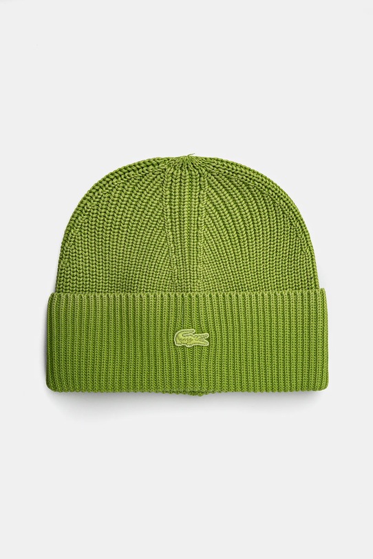 Bavlněná čepice Lacoste bavlna zelená RB3152