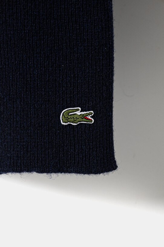 Vlnená čiapka a šál Lacoste tmavomodrá RB5385