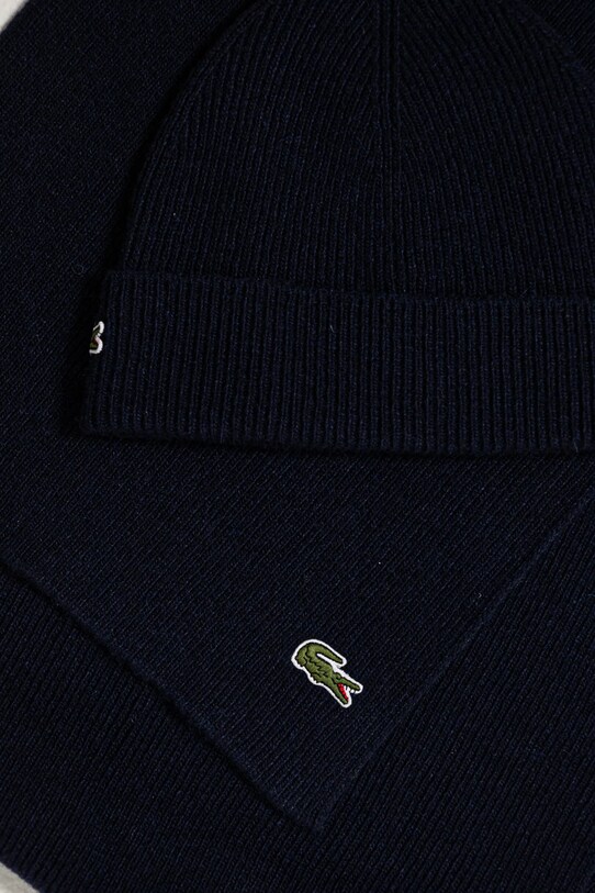 Vlnená čiapka a šál Lacoste RB5385