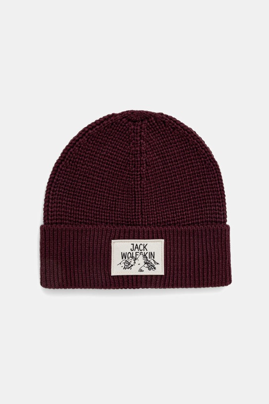 Čiapka Jack Wolfskin hrubá burgundské A61610