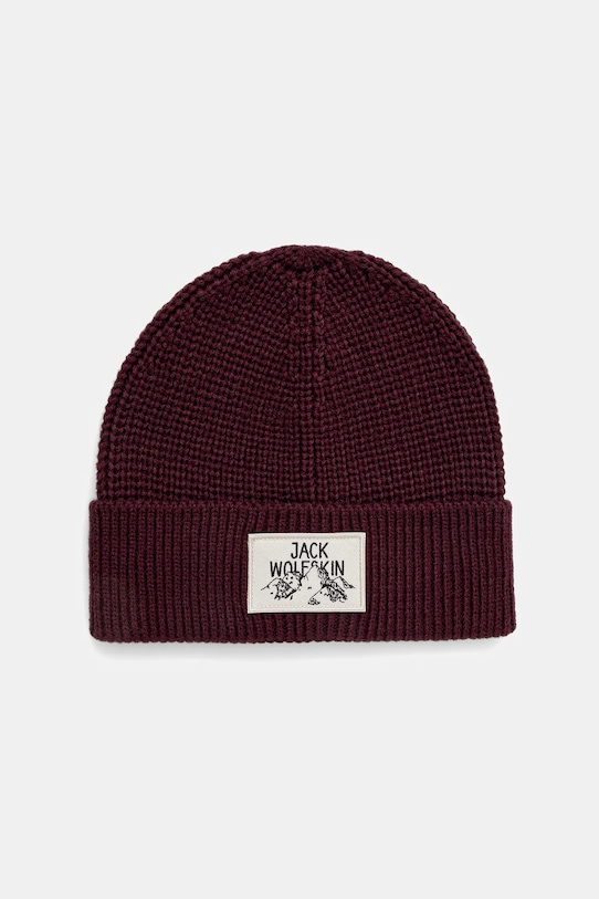 Čiapka Jack Wolfskin hrubá burgundské A61610