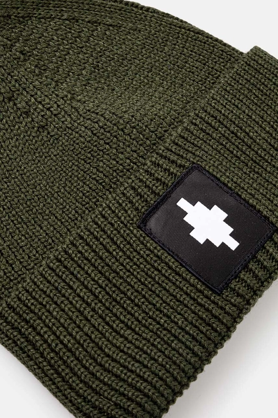 Μάλλινο σκουφί Marcelo Burlon Cross Patch Beanie CMLC001F24KNI0015801 πράσινο AW24