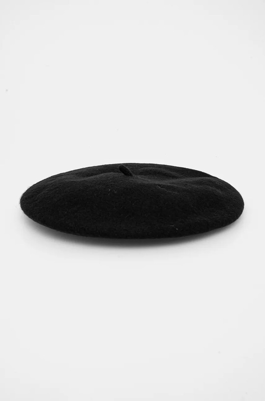 Sisley beret wełniany wełna czarny 6GCVW41A4