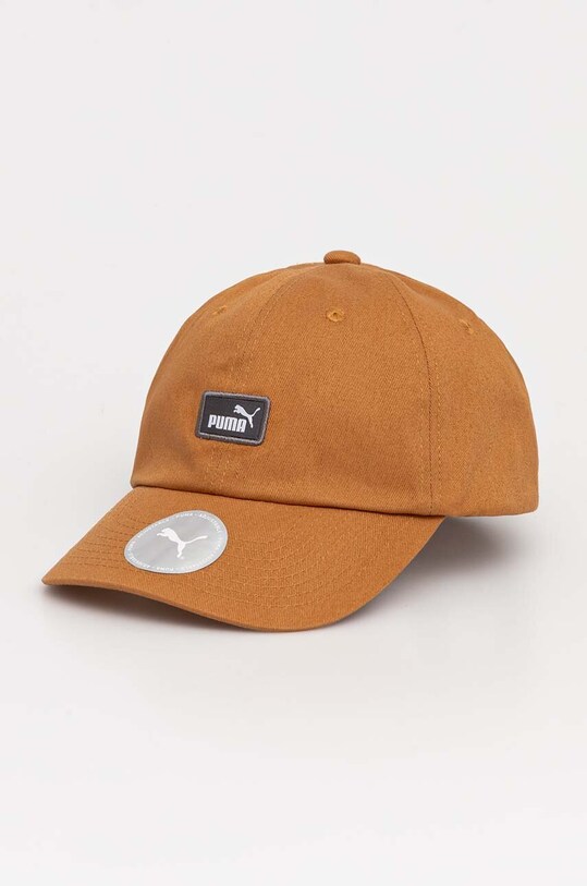 Памучна шапка с козирка Puma памук кафяв 23669.