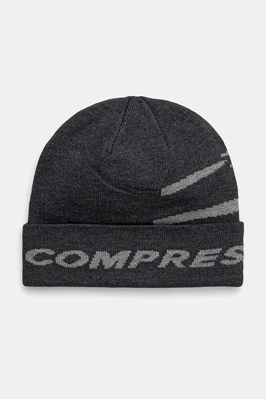 Шапка Compressport Casual средно дебел сив CU00087B