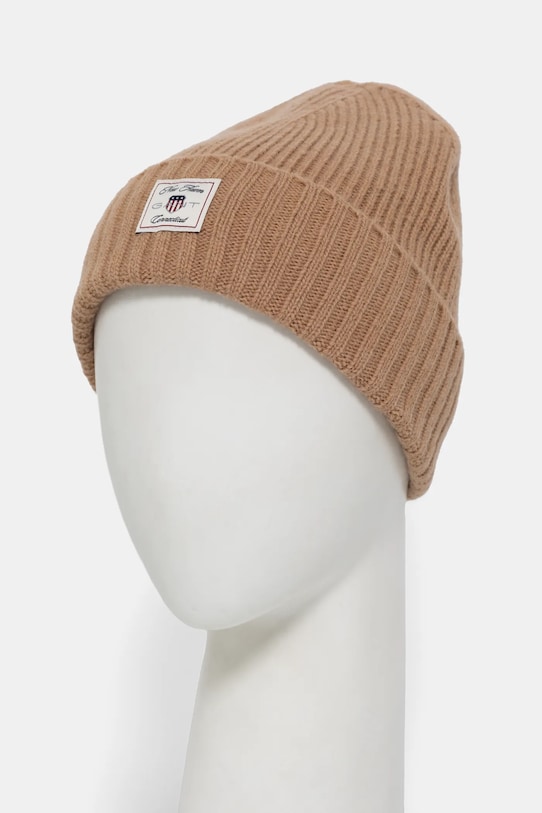 Шерстяная шапка и шарф Gant 9990018 коричневый AW24