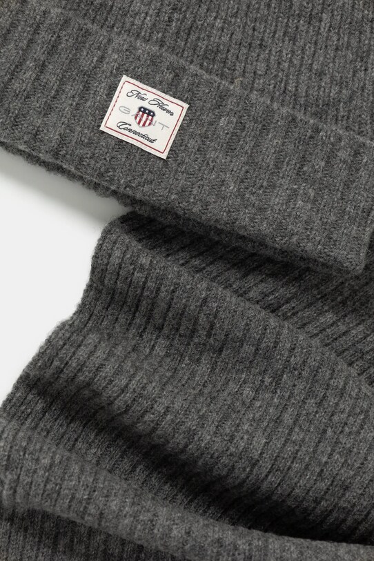 Gant caciula si fular din lana gri 9990018