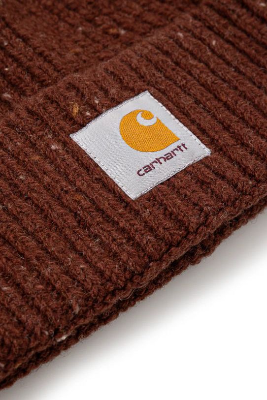 Μάλλινο σκουφί Carhartt WIP Anglistic Beanie I013193.2IYXX καφέ AW24