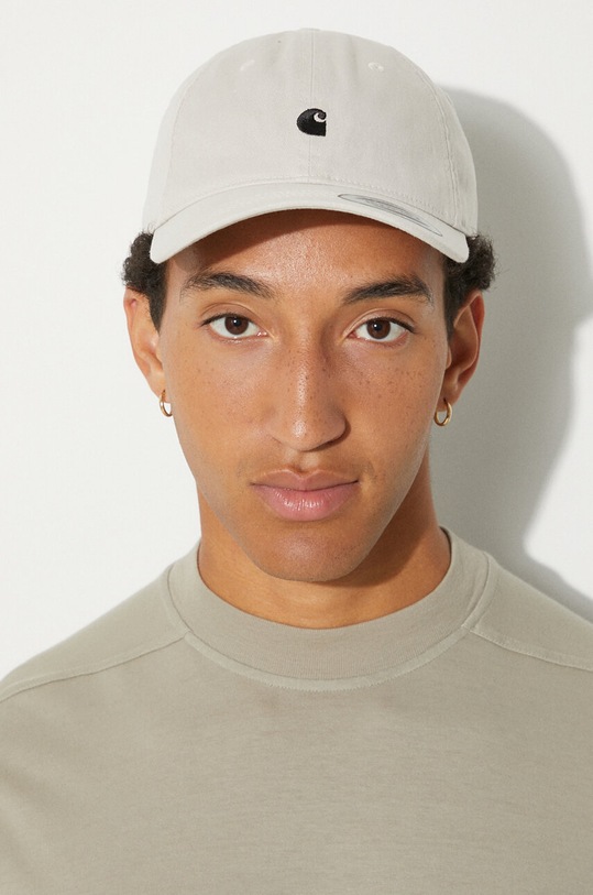Bavlněná baseballová čepice Carhartt WIP Madison Logo Cap I023750.2DUXX béžová