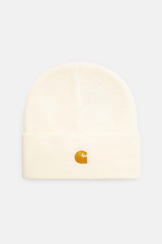Čepice Carhartt WIP Chase Beanie hladký béžová I026222.0SHXX