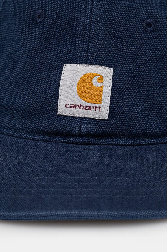 Памучна шапка с козирка Carhartt WIP Icon Cap I033359.29LXX тъмносин AW24