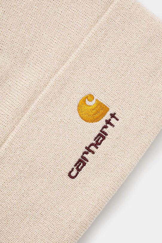 Шапка Carhartt WIP American Script Beanie I034235.MOOXX бежевый AW24