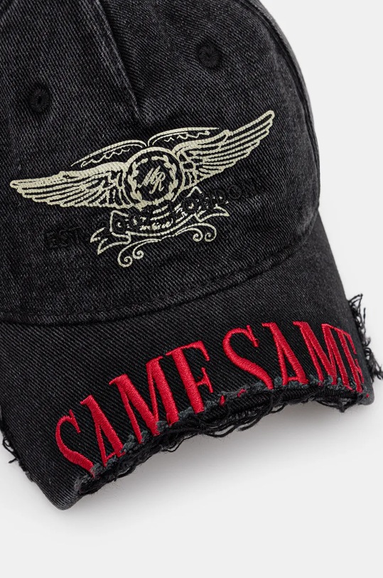 Martine Rose cotton baseball cap Cut Peak Back Cap 1169WP07002 black AW24