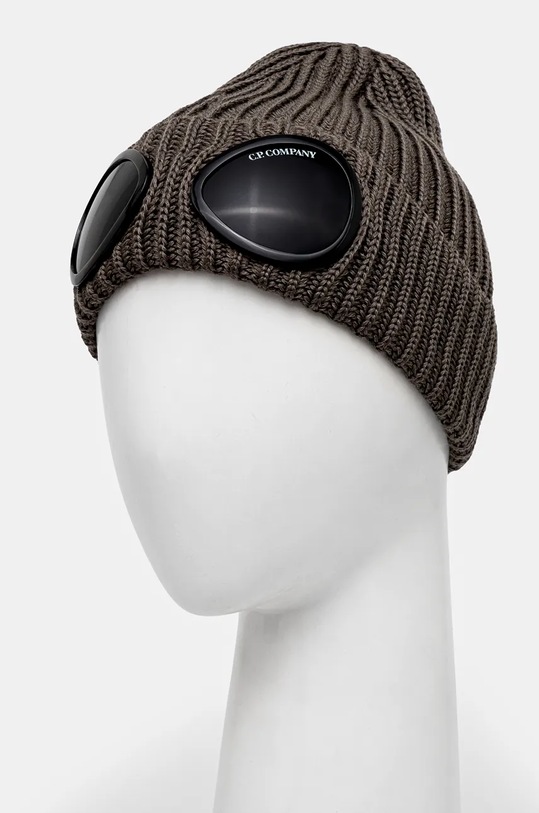Doplňky Vlněná čepice C.P. Company Extra Fine Merino Wool Goggle Beanie 17CMAC122A005509A béžová