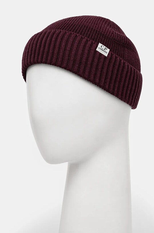 Аксессуары Шапка C.P. Company Knit Cap In Re-Wool 17CMAC293A006595A фиолетовой