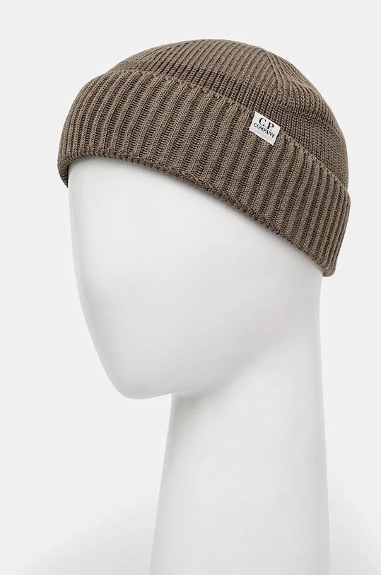 Doplňky Čepice C.P. Company Knit Cap In Re-Wool 17CMAC293A006595A béžová