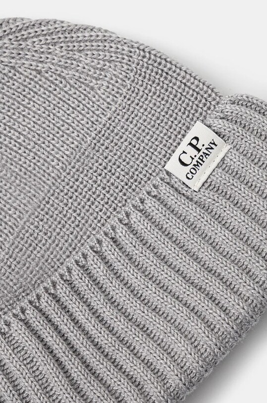C.P. Company czapka Knit Cap In Re-Wool 17CMAC293A006595A szary AW24