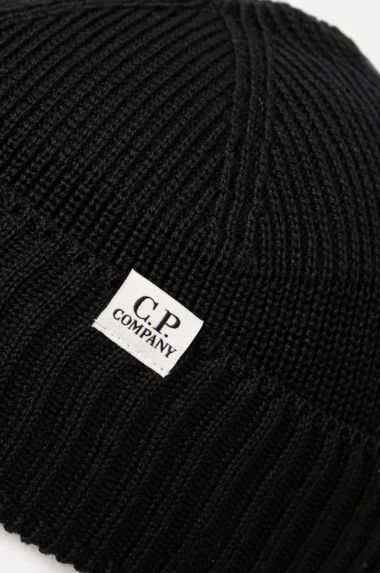 Шапка C.P. Company Knit Cap In Re-Wool 17CMAC293A006595A чорний AW24