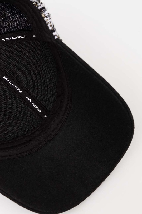 Шапка з домішкою вовни Karl Lagerfeld чорний 246W3409