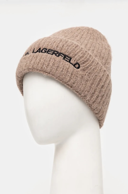 Volnena kapa Karl Lagerfeld 246W3411 bež AW24
