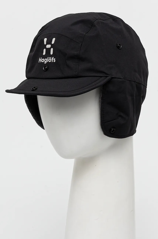 Kapa sa šiltom Haglöfs Mountain bez uzorka crna 605593
