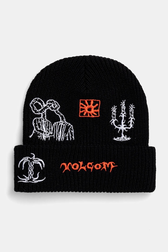 Volcom czapka x KEUTCHI aplikacja czarny D5832403