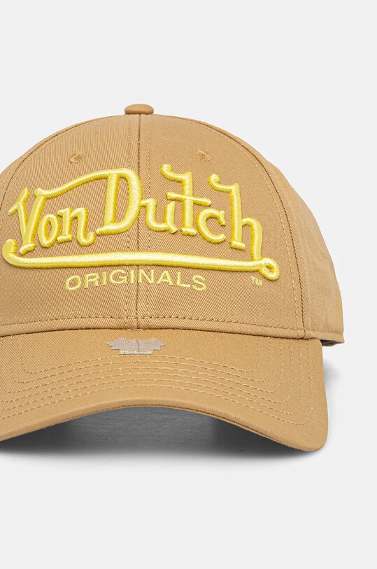 Хлопковая кепка Von Dutch DB SEATTLE 7030515 бежевый AW24
