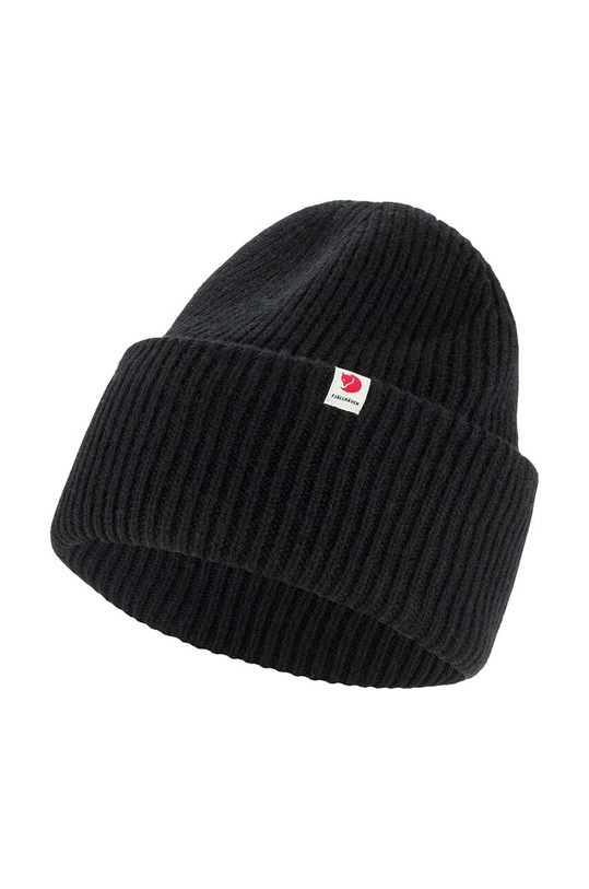 Шерстяная шапка Fjallraven Heavy Beanie плотний чёрный F12100006.550