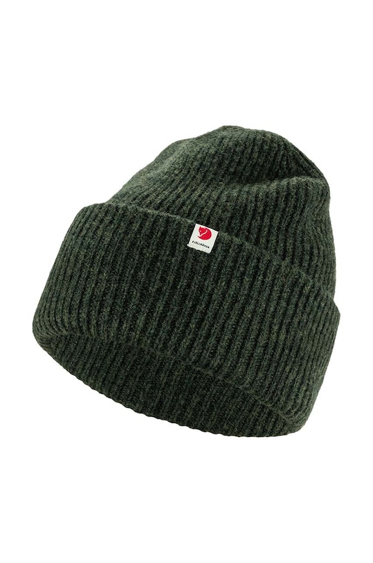 Вълнена шапка Fjallraven Heavy Beanie изчистен зелен F12100006.662