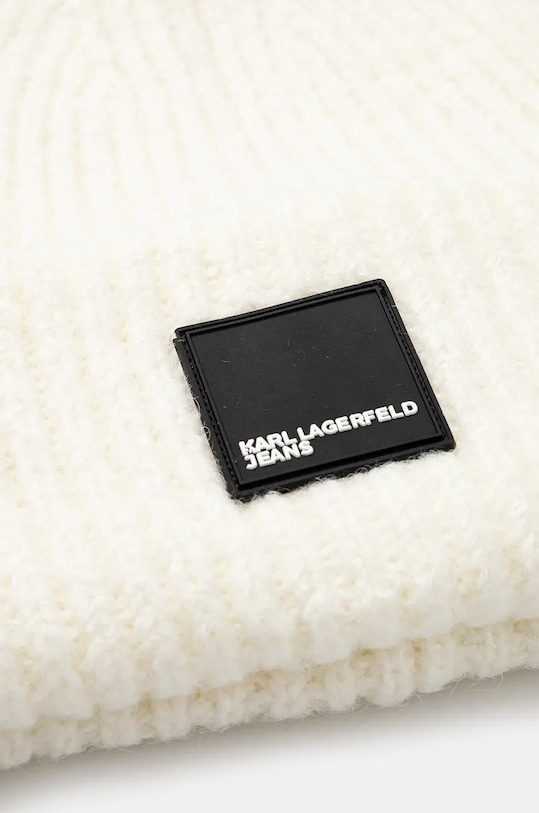 Kapa s dodatkom vune Karl Lagerfeld Jeans 246D3404 bijela AW24