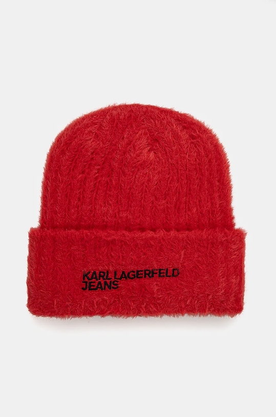 Čiapka Karl Lagerfeld Jeans stredne hrubá červená 246J3406