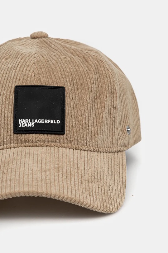 Karl Lagerfeld Jeans șapcă de baseball din catifea 246D3408 bej AW24