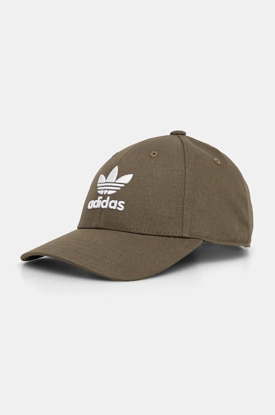 Bavlněná baseballová čepice adidas Originals bavlna zelená IX7571