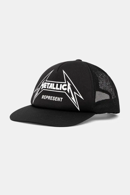 Шапка с козирка Represent Metallica Cap надпис черен MLM802.01