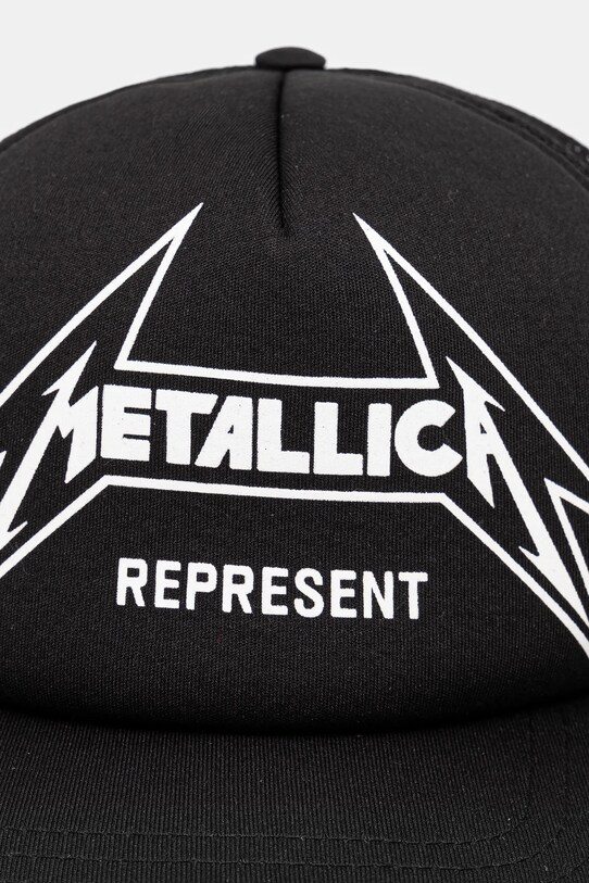 Шапка с козирка Represent Metallica Cap MLM802.01 черен SS25